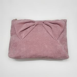 ✨SALE✨ Dusty Pink Bow Corduroy Cosmetic Bag